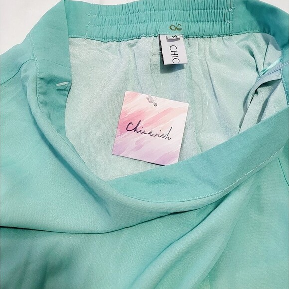 Chicwish M Skirt Love Me More Light Multicolor Block Color Midi Tiered - Picture 3 of 6